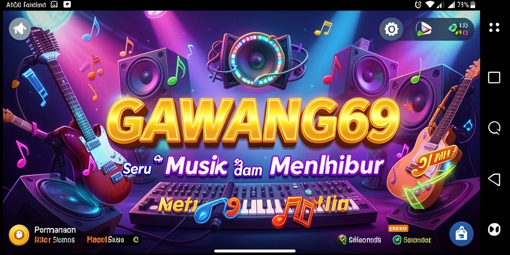 Tampilan gameplay GAWANG69 dengan berbagai genre musik.