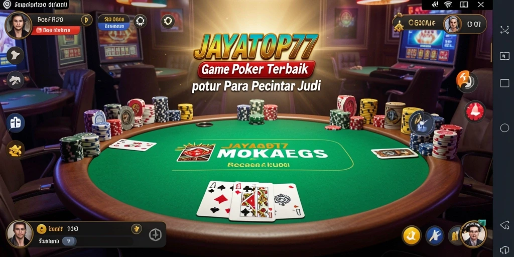 Tampilan gameplay interaktif JAYATOP77 saat bermain Poker.