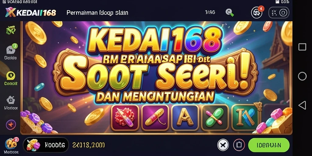 Tampilan gameplay KEDAI168 dengan tema slot yang menarik.
