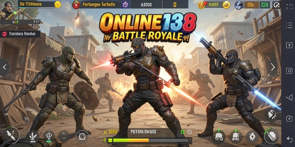 Tampilkan aksi seru dari gameplay Battle Royale di ONLINE138.