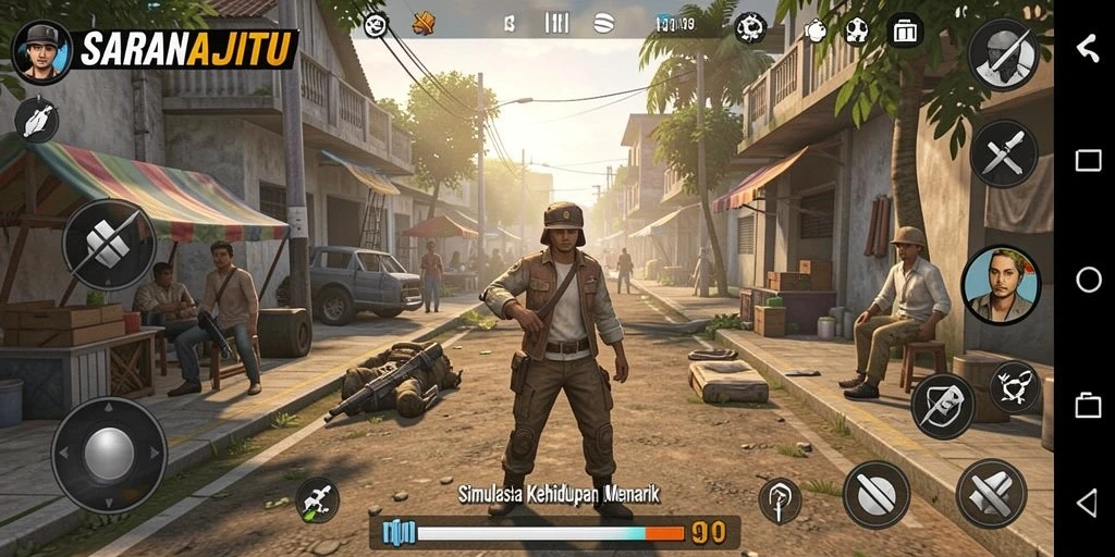 Gameplay seru dan interaktif dalam SARANAJITU.
