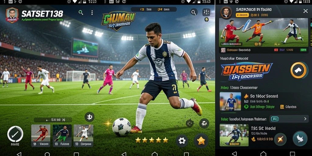 Screenshot utama SATSET138 menampilkan aksi permainan olahraga yang mendebarkan.